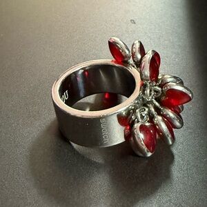 Swatch Bijoux Red Heart Ring Discontinued Collector Size 8